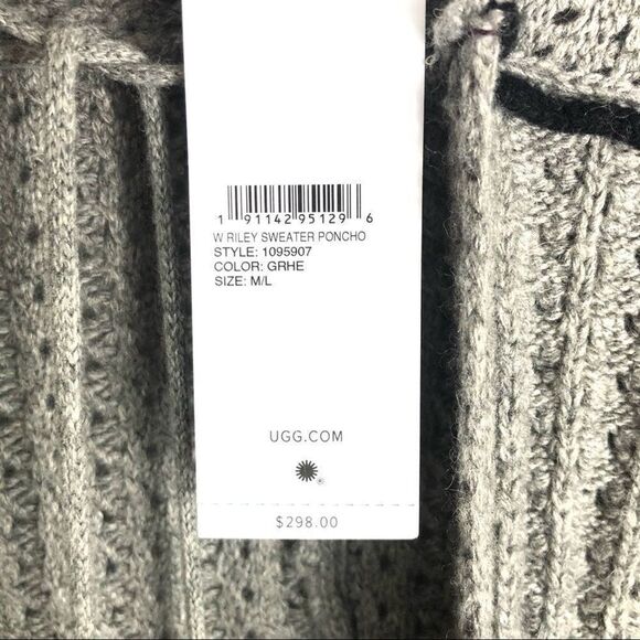 -UGG Riley Long Wool Blend Cardigan NWT M/L - Picture 14 of 16